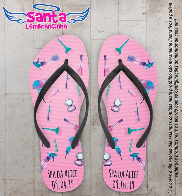 Chinelo Personalizado Infantil Spa COD 6865