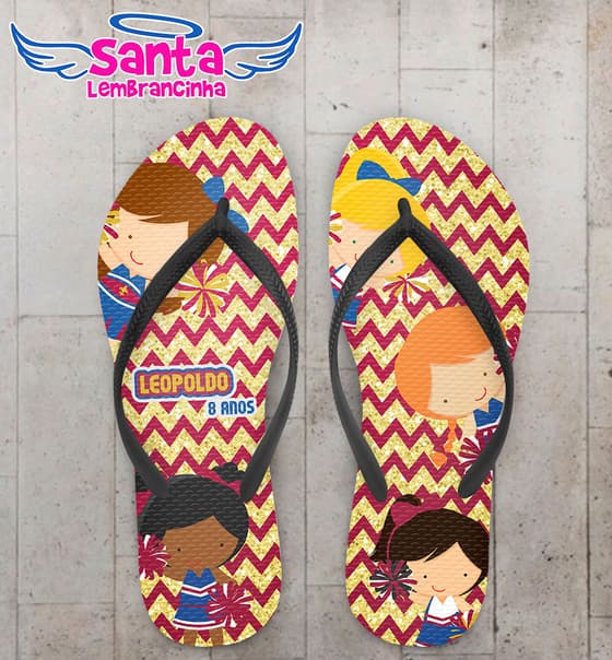 Chinelo Personalizado Infantil Chevron COD 6786