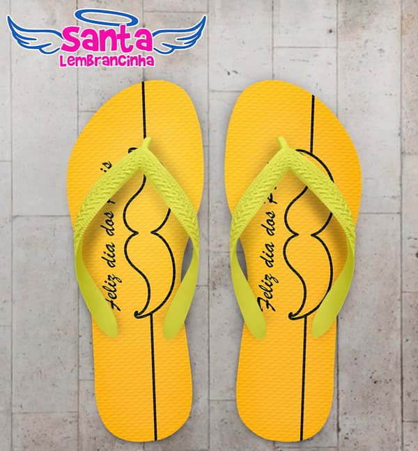 Chinelo Personalizado Dia dos Pais com Bigode COD 6918
