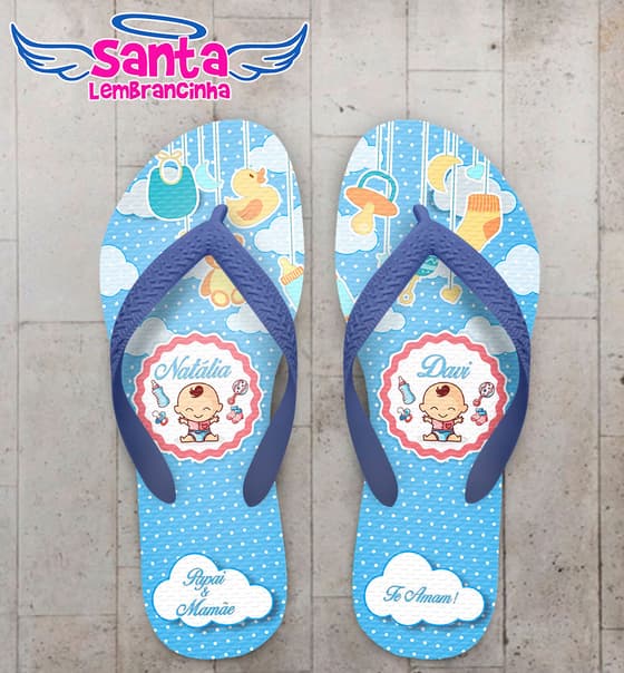 Chinelo Personalizado Infantil Baby COD 6784