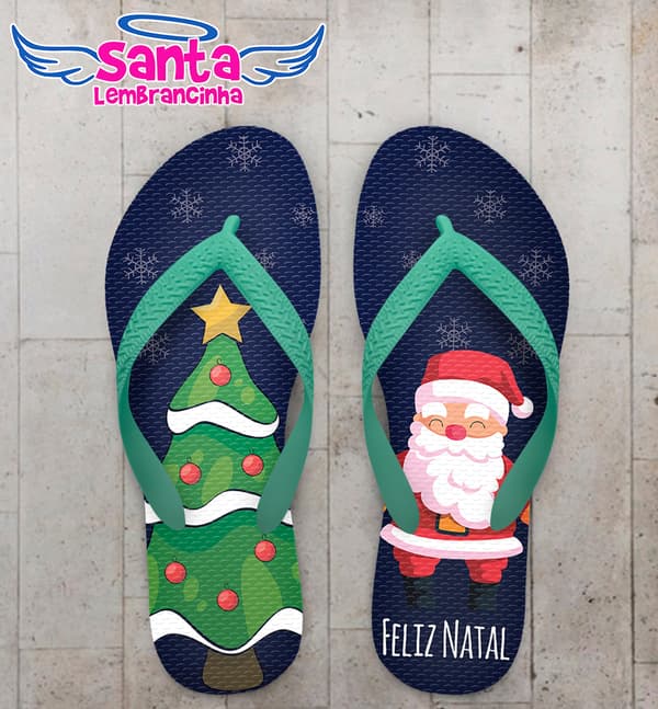Chinelo Personalizado Natal COD 7826