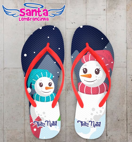 Chinelo Personalizado Natal COD 7818
