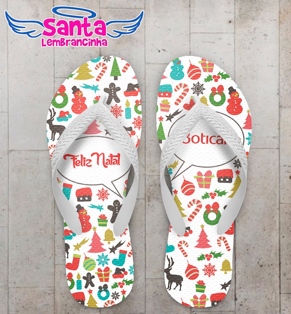 Chinelo Personalizado Natal COD 7823