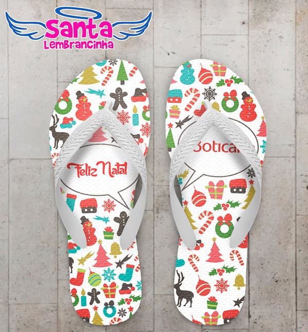 Chinelo Personalizado Natal COD 7823