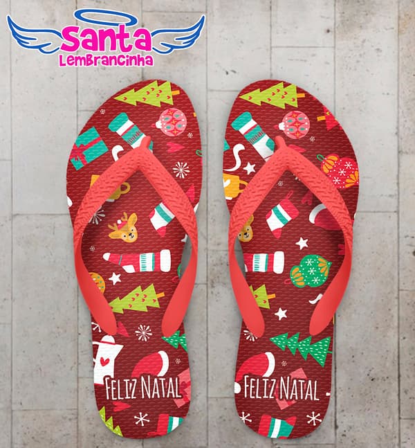 Chinelo Personalizado Natal COD 7815