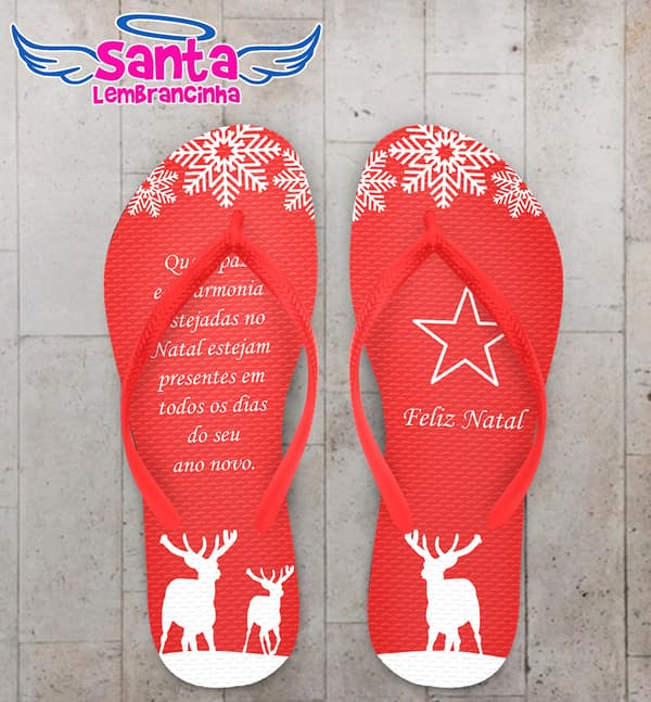 Chinelo Personalizado Natal COD 7829