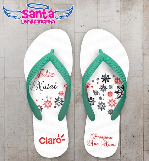 Chinelo Personalizado Natal Claro COD 7819