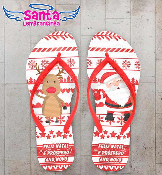 Chinelo Personalizado Natal COD 7816