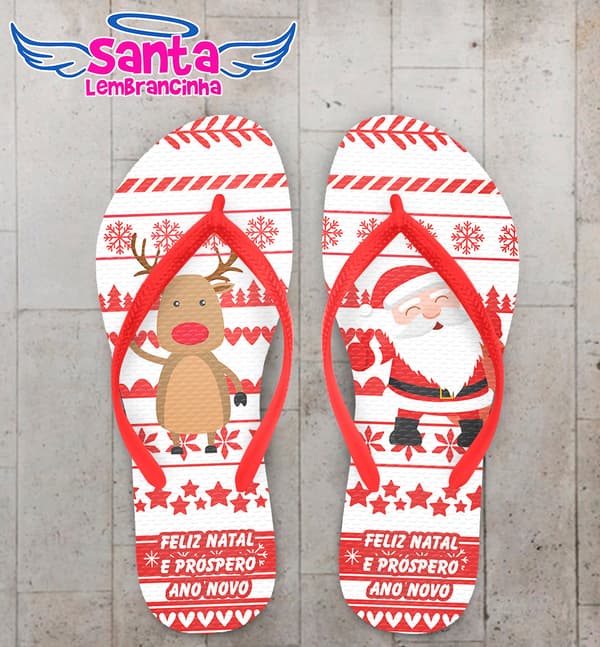 Chinelo Personalizado Natal COD 7816