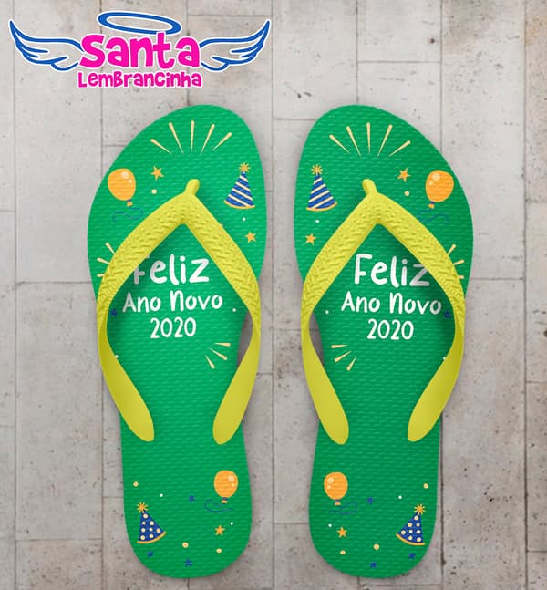 Chinelo Personalizado Ano Novo COD 7840