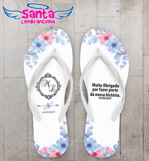 Chinelo Personalizado Casamento COD 9061