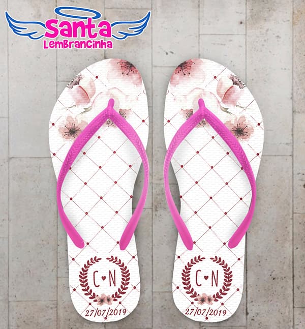 Chinelo Personalizado Casamento COD 9059