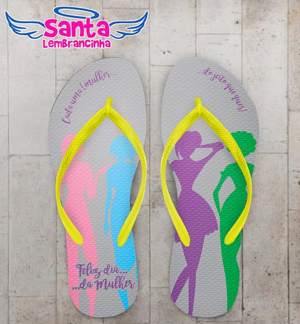 Chinelo Dia da Mulher Personalizado COD 9143