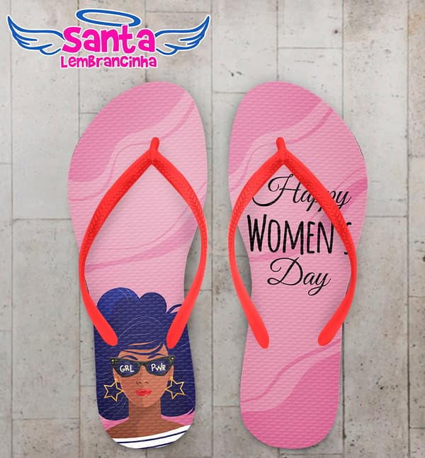 Chinelo Dia da Mulher Personalizado COD 9149