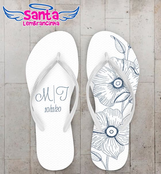 Chinelo Casamento Personalizado COD 9261
