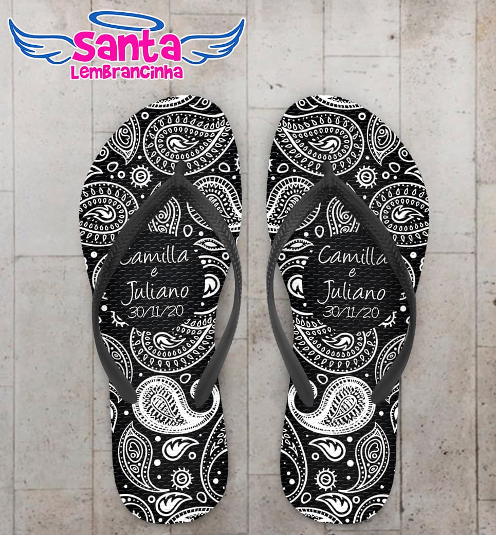 Chinelo Casamento Personalizado Mandalas COD 9299
