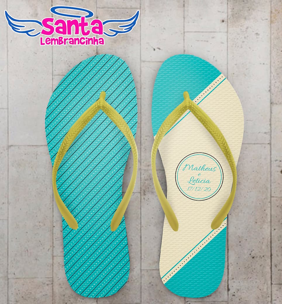 Chinelo Casamento Personalizado Vintage COD 9256