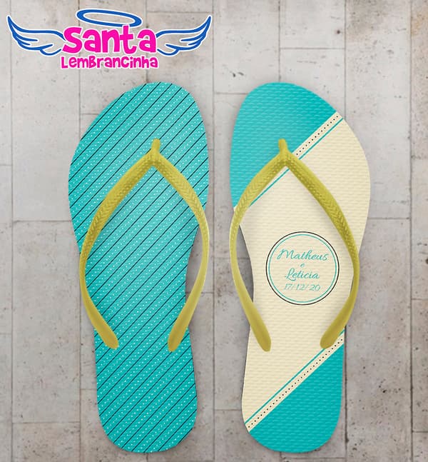 Chinelo Casamento Personalizado Vintage COD 9256