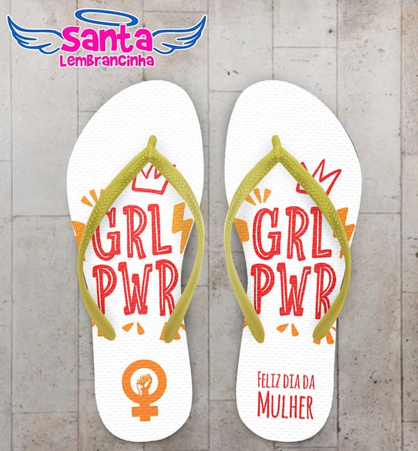 Chinelo Dia da Mulher Personalizado COD 9148