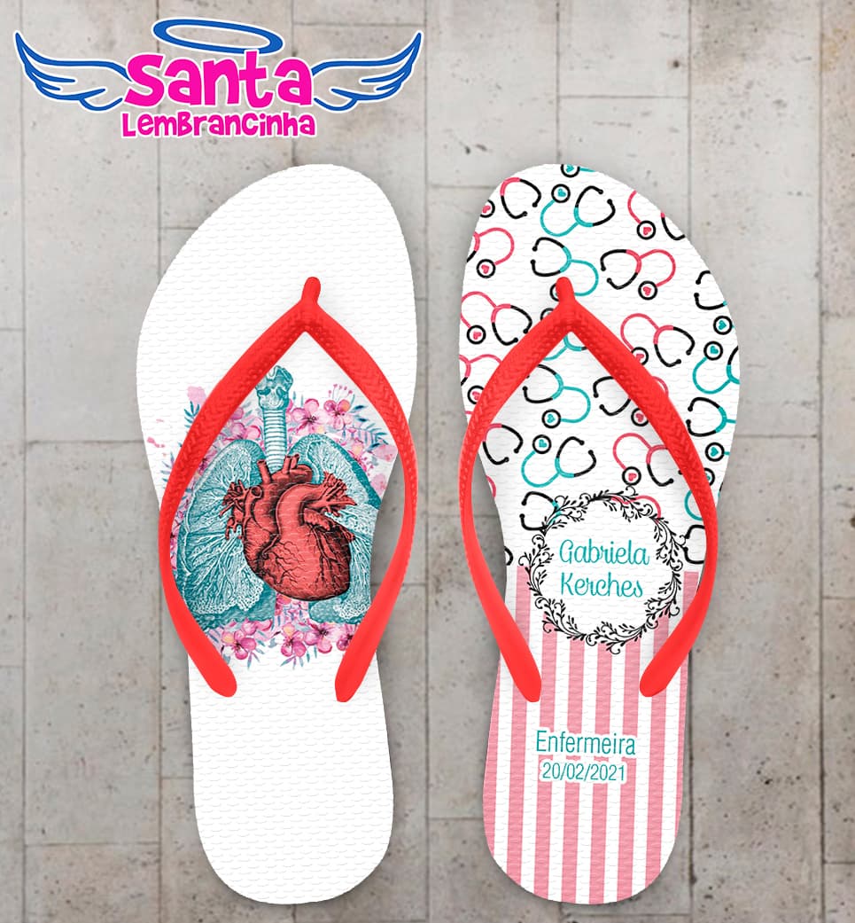 Chinelo Formatura Personalizado Enfermagem COD 9172