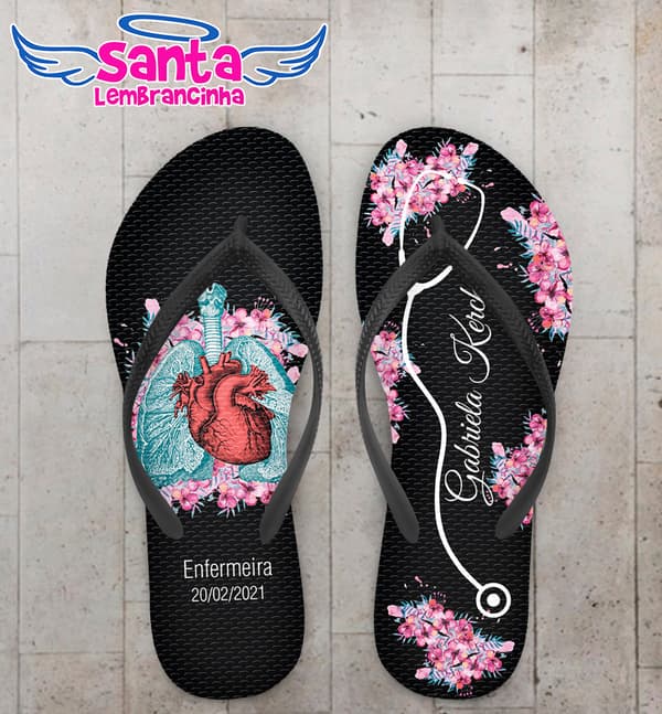 Chinelo Formatura Personalizado Enfermagem COD 9174