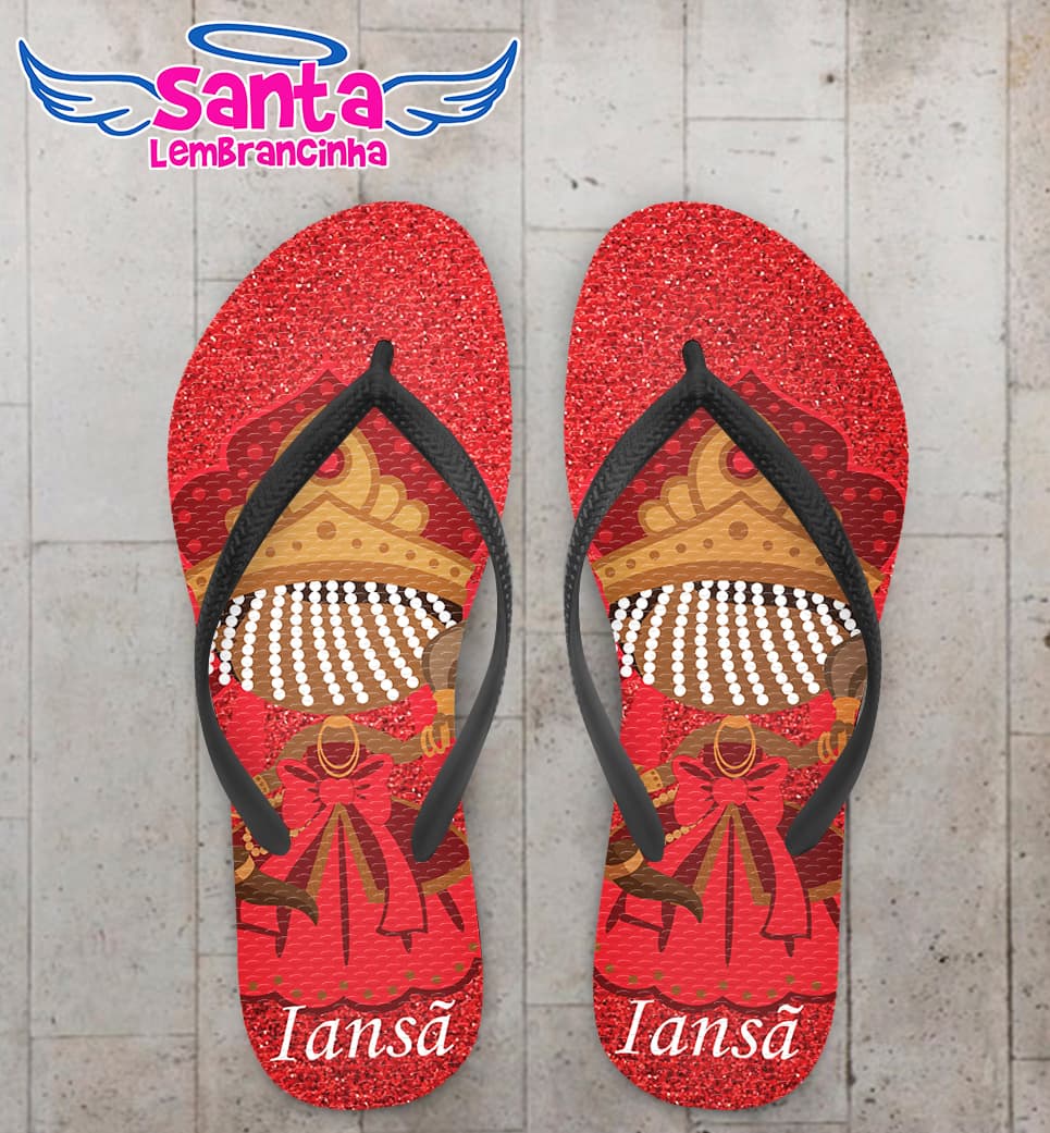 Chinelo Religioso Personalizado Orixá Iansã COD 9307