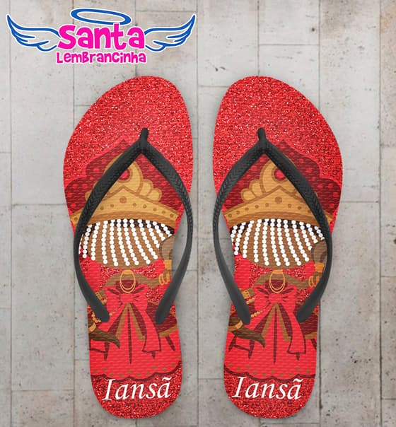 Chinelo Religioso Personalizado Orixá Iansã COD 9307