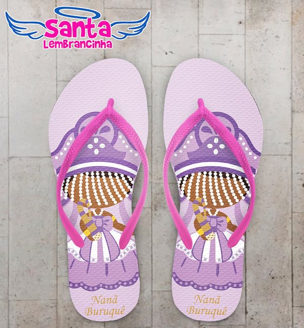 Chinelo Religioso Personalizado Orixá Nanã Buruquê COD 9314