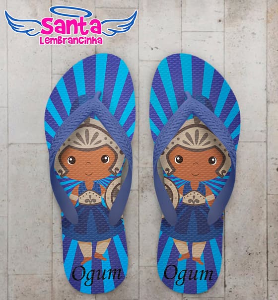 Chinelo Religioso Personalizado Orixá Ogum COD 9309