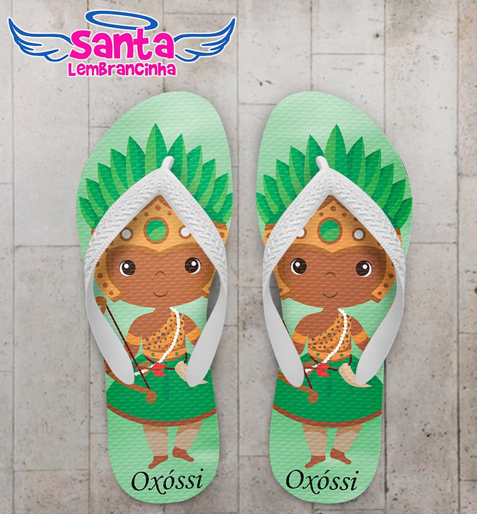 Chinelo Religioso Personalizado Orixá Oxóssi COD 9312