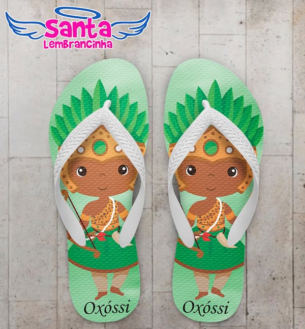 Chinelo Religioso Personalizado Orixá Oxóssi COD 9312