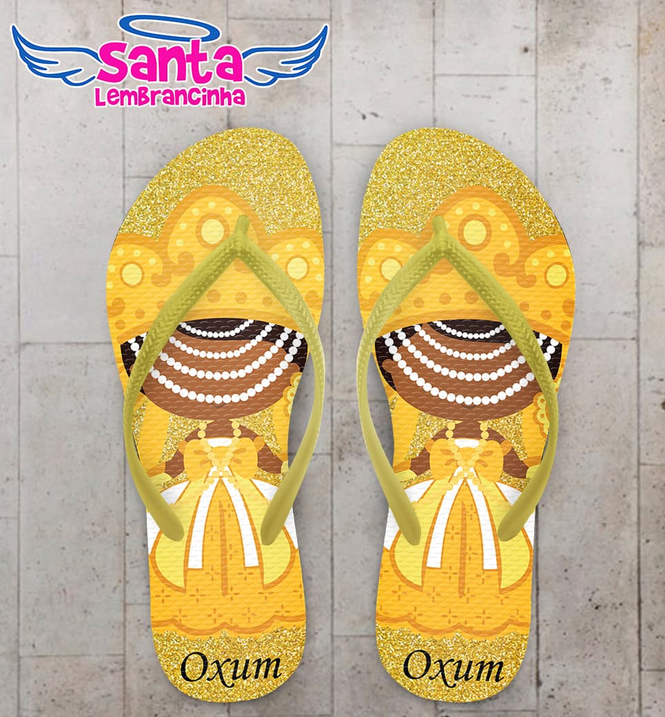 Chinelo Religioso Personalizado Orixá Oxum COD 9311