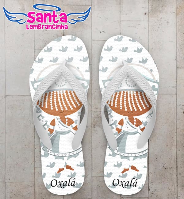 Chinelo Religioso Personalizado Orixá Oxalá COD 9313