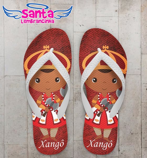 Chinelo Religioso Personalizado Orixá Xangô COD 9310