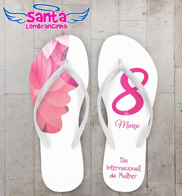 Chinelo Dia da Mulher Personalizado COD 9139