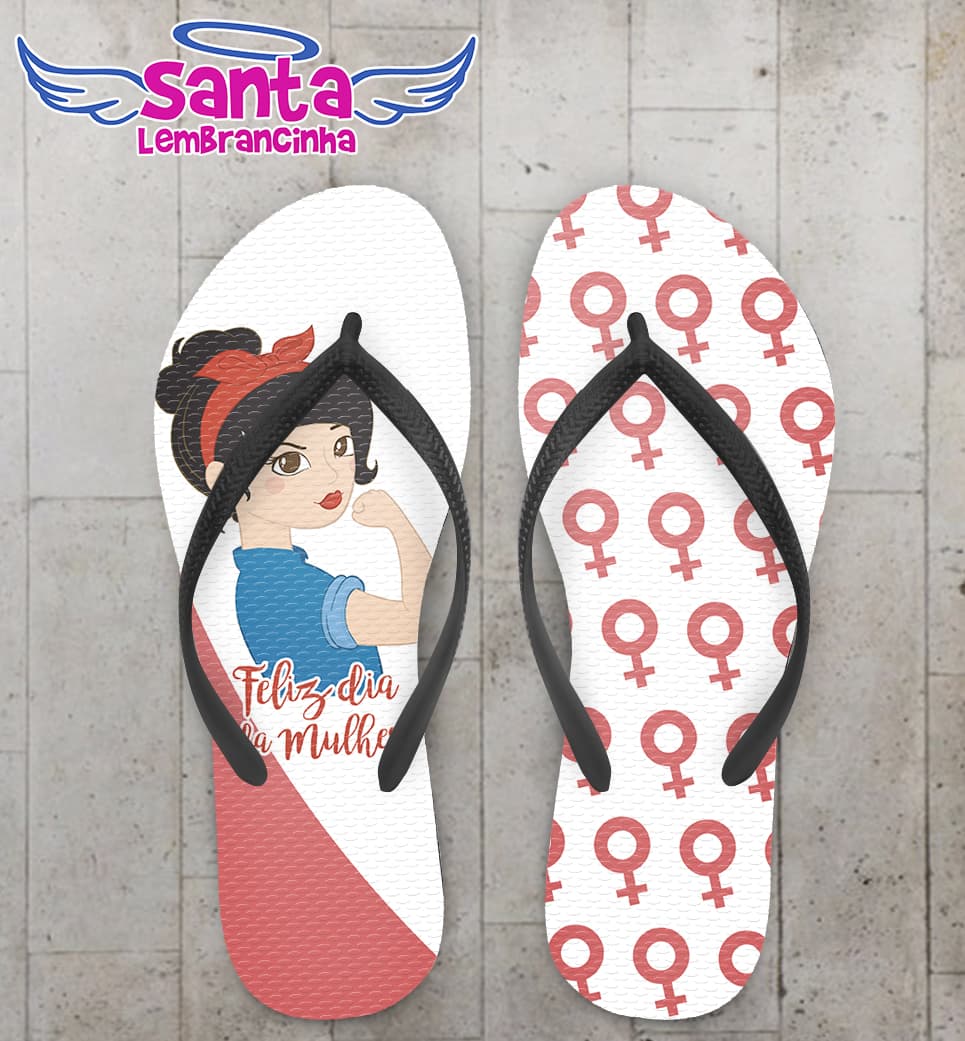 Chinelo Dia da Mulher Personalizado COD 9144