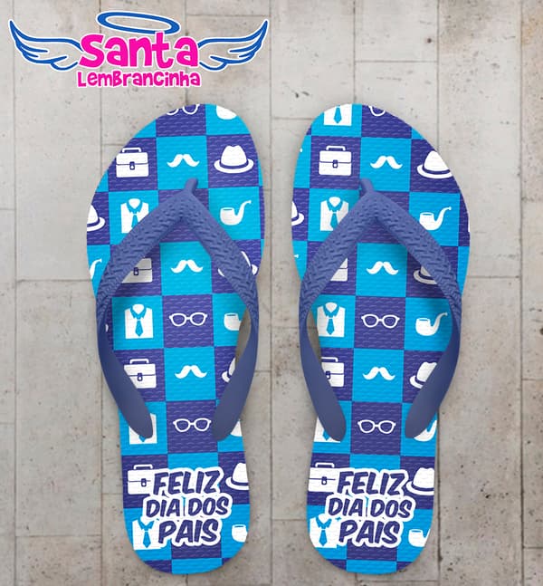 Chinelo Dia dos Pais Personalizado Listrado COD 9168