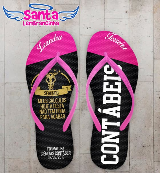 Chinelo Personalizado Formatura Ciências Contábeis COD 9085
