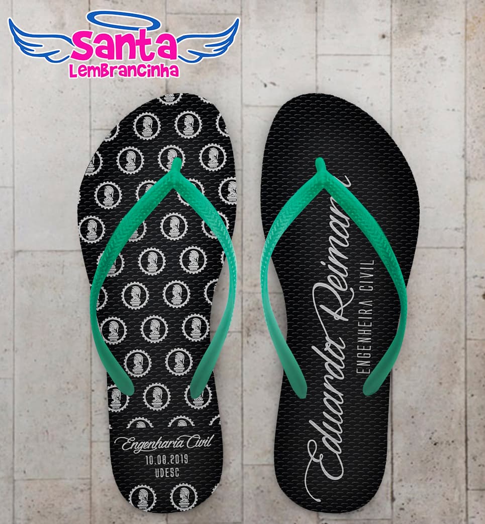 Chinelo Personalizado Formatura Engenharia Civil COD 9087