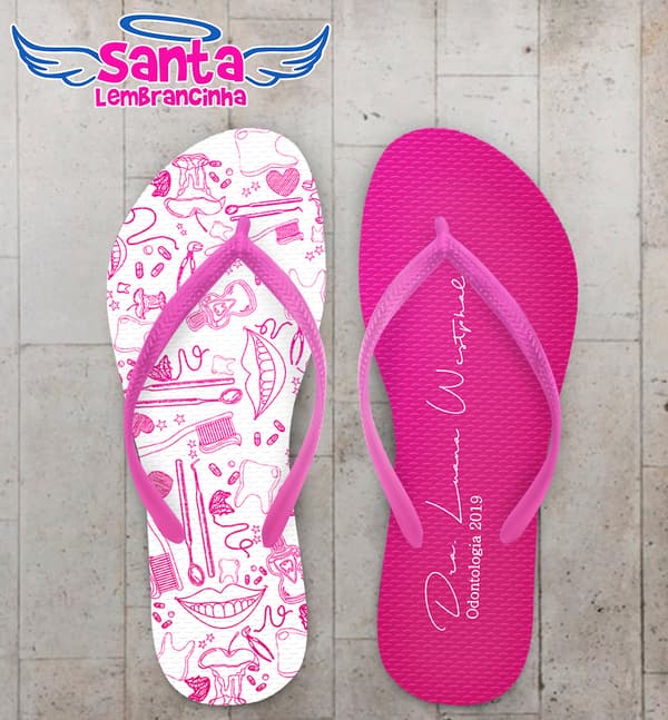 Chinelo Personalizado Formatura Odontologia COD 9090
