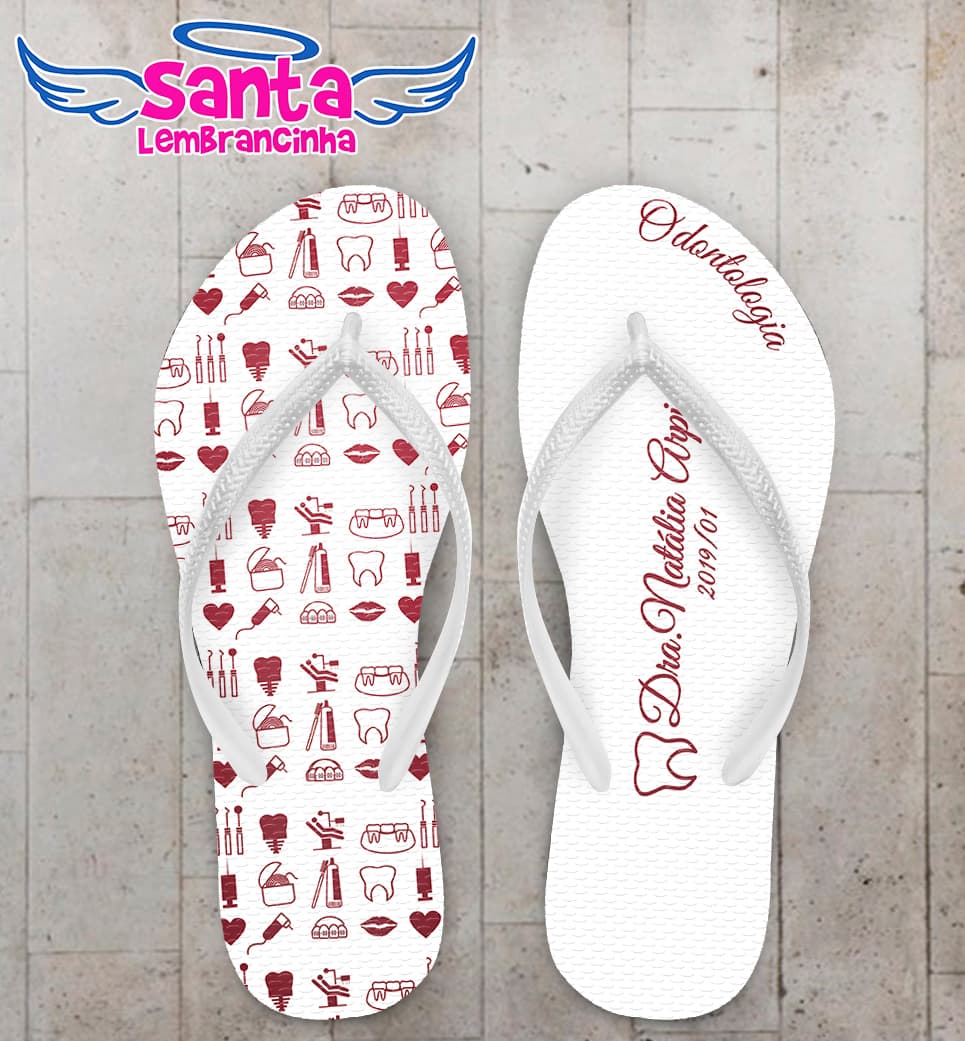 Chinelo Personalizado Formatura Odontologia COD 9089