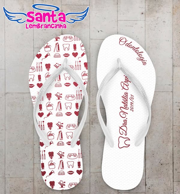Chinelo Personalizado Formatura Odontologia COD 9089