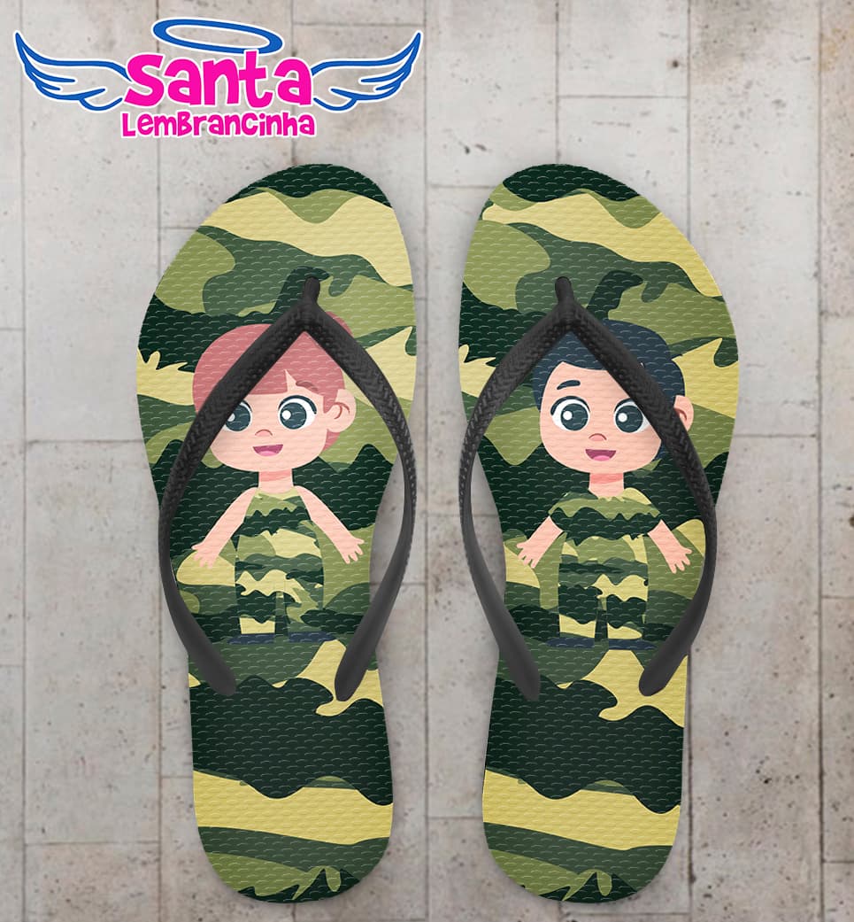 Chinelo Personalizado Infantil Soldadinhos COD 9101