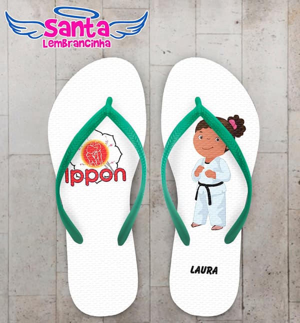 Chinelo Personalizado Infantil Judô COD 9099