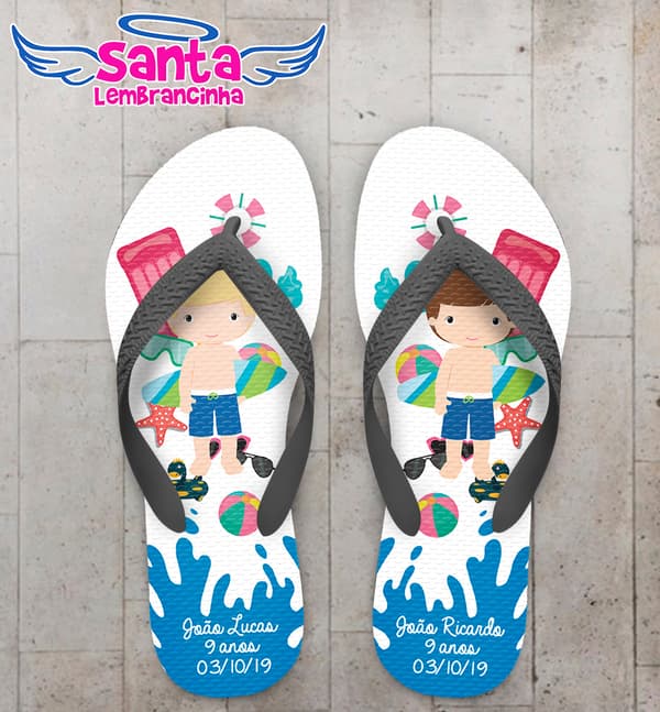 Chinelo Personalizado Pool Party COD 9104