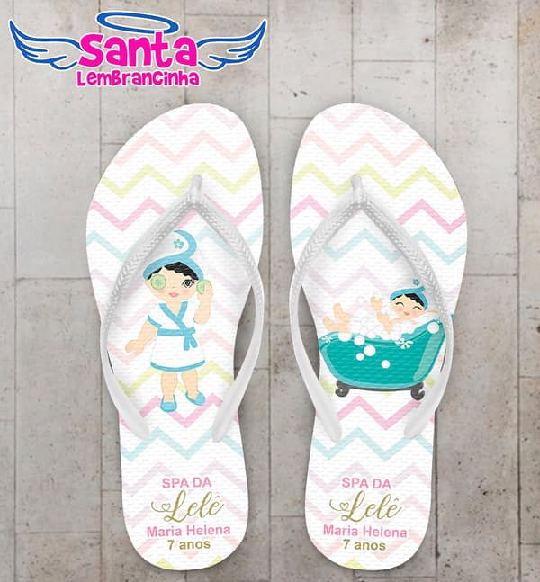 Chinelo Personalizado Infantil Spa COD 9106