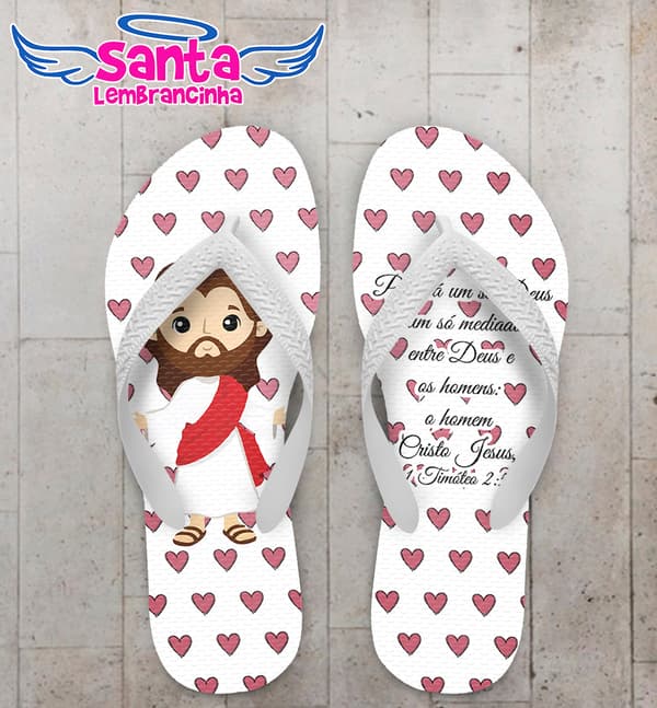 Chinelo Religioso Católico Personalizado Jesus Cristo COD 9563
