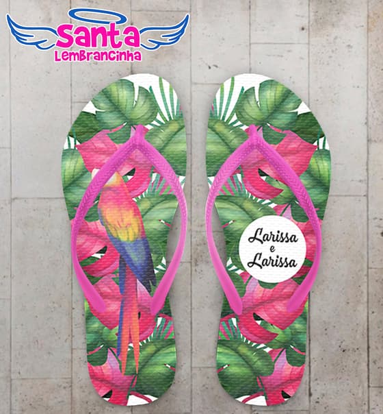 Chinelo Casamento Personalizado Floral COD 9349