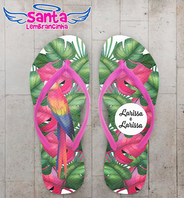 Chinelo Casamento Personalizado Floral COD 9349