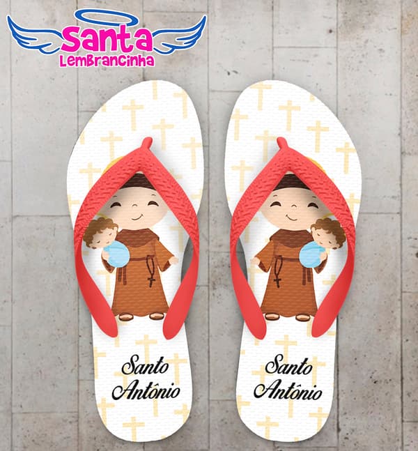 Chinelo Religioso Católico Personalizado Santa Antonio COD 9567
